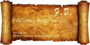 Füzesi Diána névjegykártya