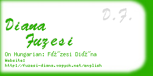 diana fuzesi business card